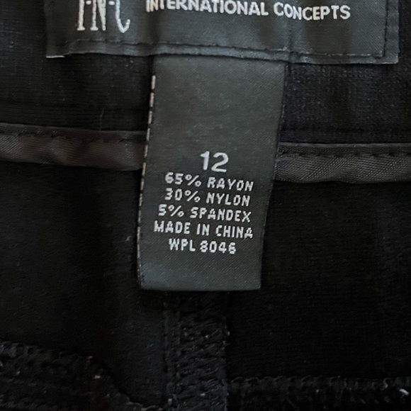 INC International Concepts Black Stretchy Dress Pants Women’s Size 12 - Picture 11 of 12